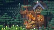 Stilt houses are discrete yet appealing (Image via Mojang || @6tenstudio1/Twitter)